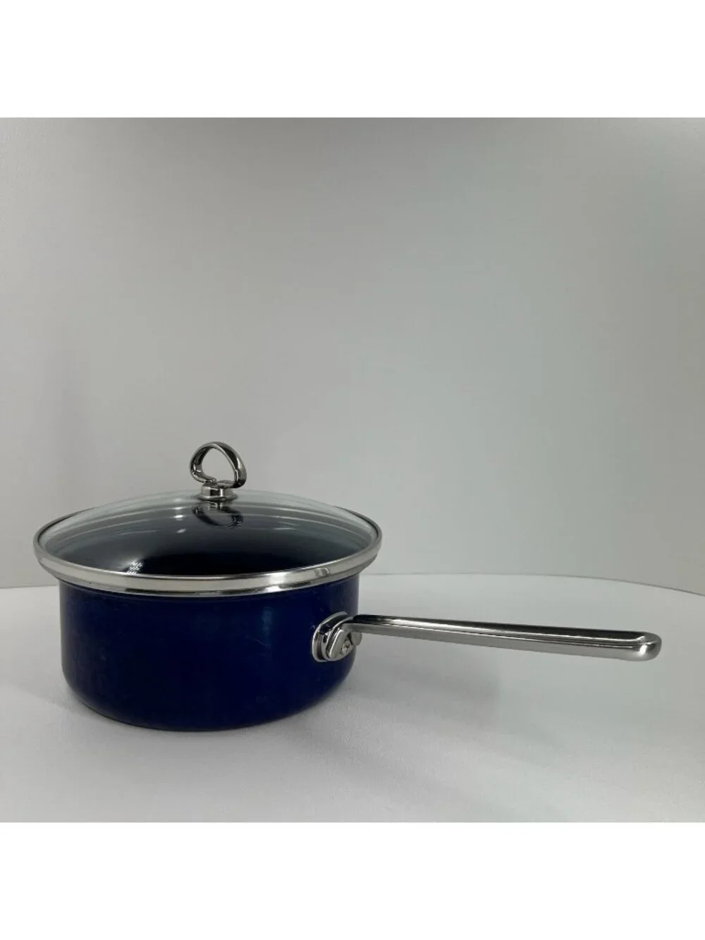Chantal Enamel on Steel Saucepan Glass Lid Induction Cookware 8.5